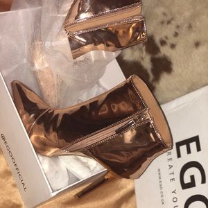 Qupid Bronze Booties Sz 9 Worn Once